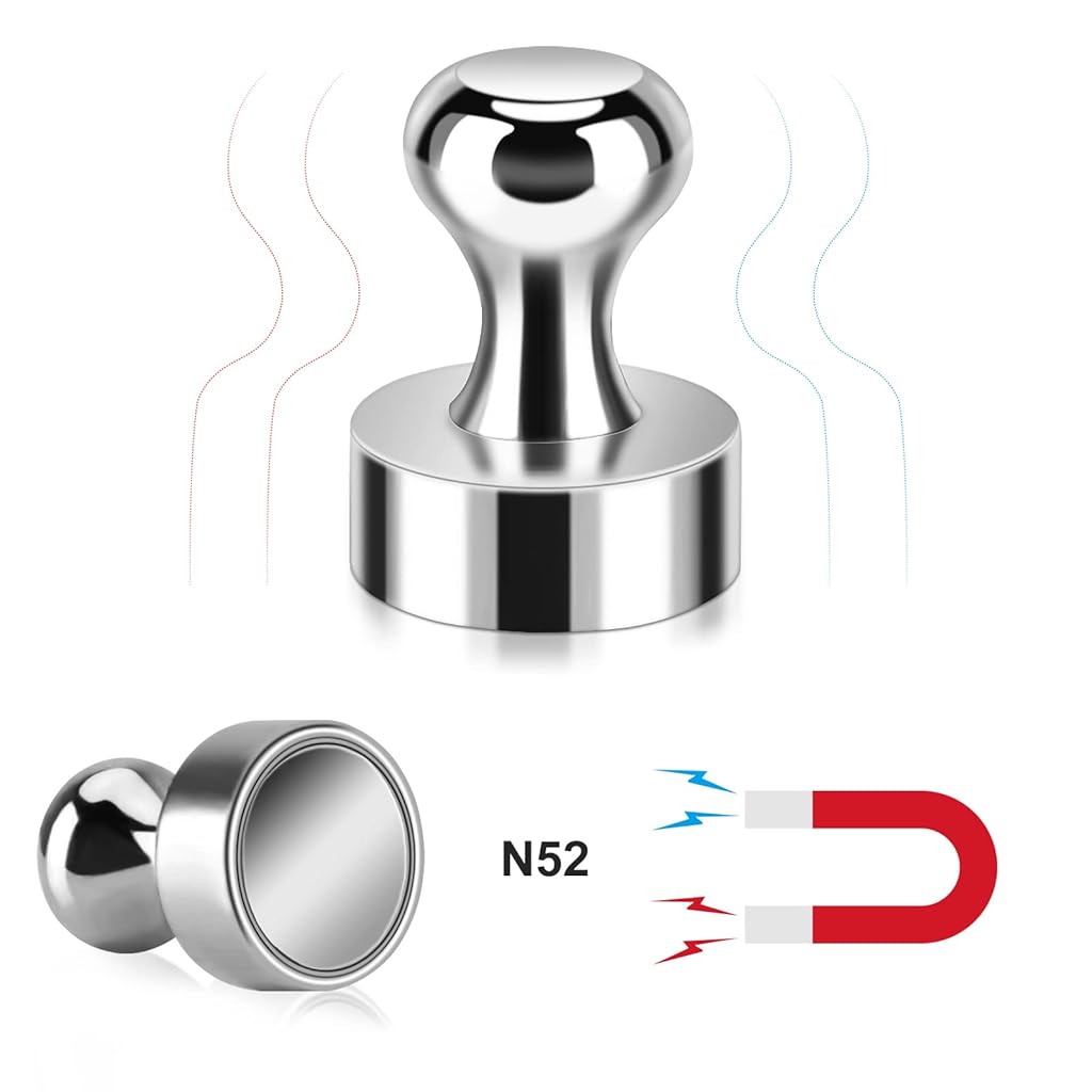 HASTHIP® 24Pcs Mini Fridge Neodymium Magnets with a Storage Box, Cone Handle for Kitchen, Board, Whiteboard, Noticeboard and Office, (12×16mm) HASTHIP® 24Pcs Mini Fridge Neodymium Magnets with a Storage Box, Cone Handle for Kitchen, Board, Whiteboard, Noticeboard and Office, (12×16mm)